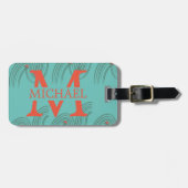 Außerhalb Reisende mit Monogramm anpassen Gepäckanhänger (Vorderseite horizontal)