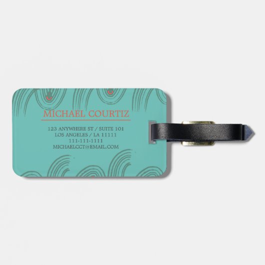 Außerhalb Reisende mit Monogramm anpassen Gepäckanhänger (Rückseite horizontal)