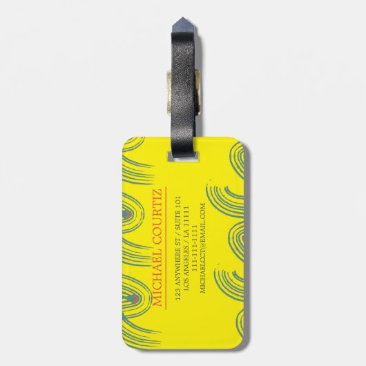 Außerhalb Reisende mit Monogramm anpassen Gepäckanhänger (Rückseite vertikal)