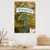 Außerhalb von Biergarten, Deutschland Poster (Küche)
