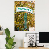 Außerhalb von Biergarten, Deutschland Poster (Heimbüro)