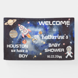 Außerhalb von Houston haben wir eine Baby-Dusche Banner