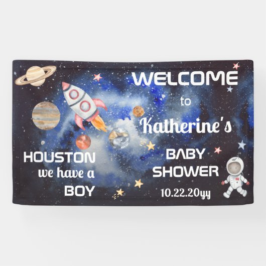 Außerhalb von Houston haben wir eine Baby-Dusche Banner (Horizontal)