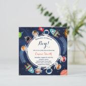 Außerhalb von Houston haben wir eine Baby-Dusche Einladung (Stehend Vorderseite)