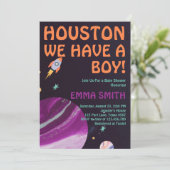 Außerhalb von Houston haben wir eine Baby-Dusche Einladung (Stehend Vorderseite)