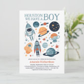 Außerhalb von Houston haben wir eine Baby-Dusche Einladung (Stehend Vorderseite)