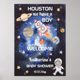Außerhalb von Houston haben wir einen Boy Baby Sho Poster