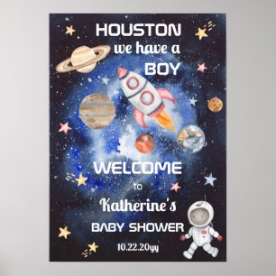 Außerhalb von Houston haben wir einen Boy Baby Sho Poster