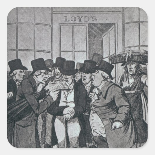 Außerhalb von Lloyds Quadratischer Aufkleber (Vorderseite)