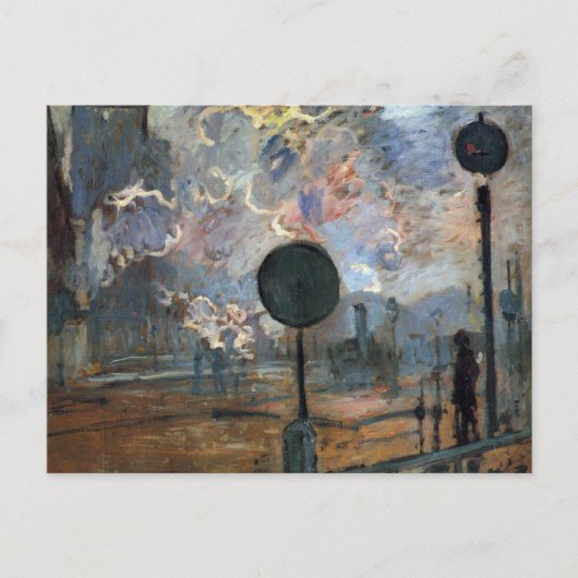 Außerhalb von Saint-Lazare von Claude Monet Postkarte (Vorderseite)