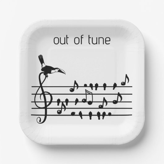 Außerhalb von Tune, Toucan verbinden Singvögel Pappteller (Vorderseite)