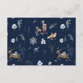 Außerhalb Winter florale Deer Dusche Baby Winzer W Begleitkarte (Rückseite)