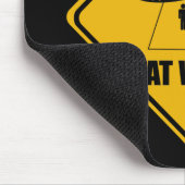 Außerirdische am Arbeits-Zeichen - Mousepad (Ecke)