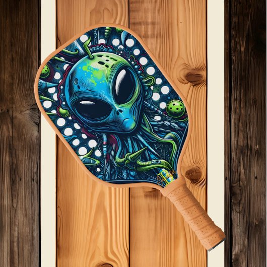 Außerirdische Begegnung zwischen einem Obj-Array Pickleball Schläger