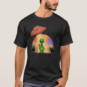 Außerirdische entführte UFO-Pilz psychedelische Tr T-Shirt