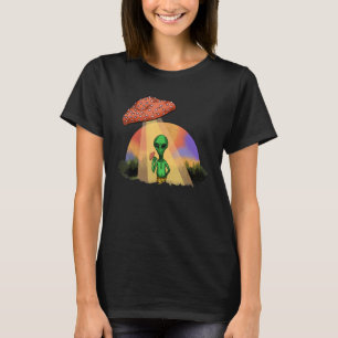 Außerirdische entführte UFO-Pilz psychedelische Tr T-Shirt
