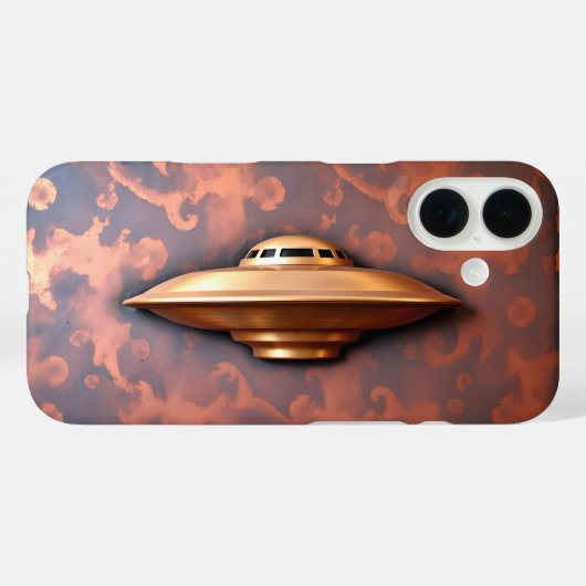 AUSserirdische Fliegende Untertasse Case-Mate iPhone Hülle (Rückseite (Horizontal))