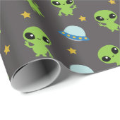 Außerirdische Geschenkpapier (Rolleneckpunkt)