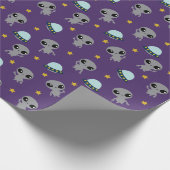 Außerirdische Geschenkpapier (Ecke)