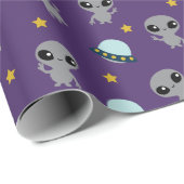 Außerirdische Geschenkpapier (Rolleneckpunkt)