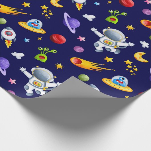 Außerirdische Geschenkpapier (Ecke)