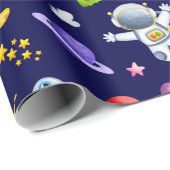 Außerirdische Geschenkpapier (Rolleneckpunkt)