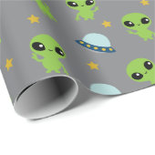 Außerirdische Geschenkpapier (Rolleneckpunkt)