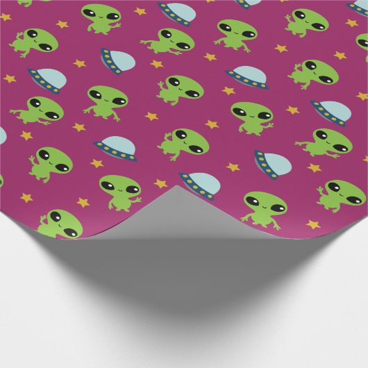Außerirdische Geschenkpapier (Ecke)