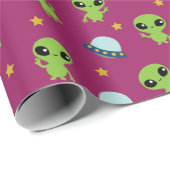 Außerirdische Geschenkpapier (Rolleneckpunkt)