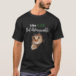Außerirdische Katze Kätzchen Süße Kitty Katze Pers T-Shirt