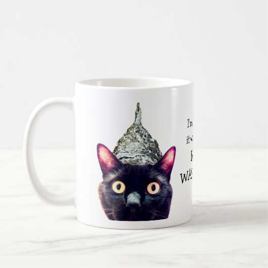 Außerirdische! Katzen-Tasse Kaffeetasse (Links)