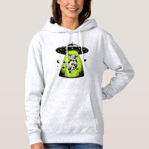 Außerirdische Kuh Entführung Weirdcore Surreal Hoodie