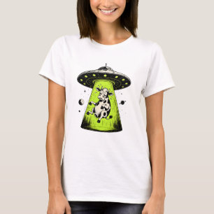 Außerirdische Kuh Entführung Weirdcore Surreal T-Shirt