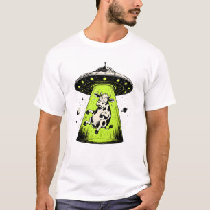 Außerirdische Kuh Entführung Weirdcore Surreal T-Shirt