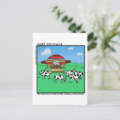 Außerirdische-Kühe Postkarte (Stehend Vorderseite)