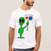 Außerirdische-Liebe-ErdT - Shirt (Vorderseite)