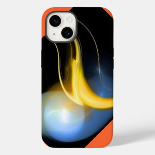 AUSserirdische PERLE BLAU ORANGE GELB BRAUN iPhone 14 Hülle
