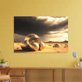 Außerirdische Relikte in der Wüste Leinwanddruck (Insitu (Wohnzimmer))