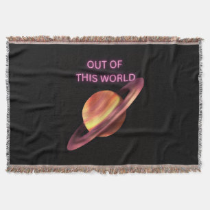 Außerirdische Saturn-Wurfdecke – Weltraum-Des Decke