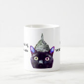 Außerirdische! Schwarze Katzen-Verein-Tasse Kaffeetasse (Mittel)