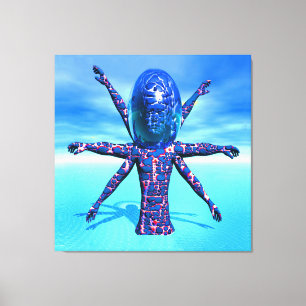 Außerirdische Skulptur Leinwanddruck