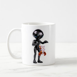 Außerirdische Telekinese Hund Futuristische Sci-F Kaffeetasse