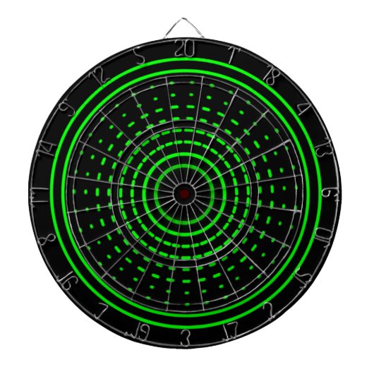 Außerirdische-Warnungs-Grün-Gamma-LichtDartboard Dartscheibe (vorne)