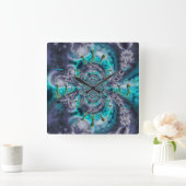 Außerirdischen am Himmel Quadratische Wanduhr (Zuhause)