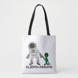 Außerirdischen = Amigos, Astronaut & Extraterrestr Tasche