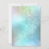 Außerirdischen Aquamarin Wasserfarbe 4. Geburtstag Einladung (Rückseite)