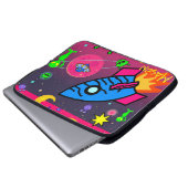 Außerirdischen Astronaut Laptopschutzhülle (Vorne Knopf)