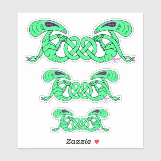 Außerirdischen (Außerirdischen und keltischer Knot Aufkleber (Blatt)