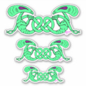 Außerirdischen (Außerirdischen und keltischer Knot Aufkleber (Vorderseite)