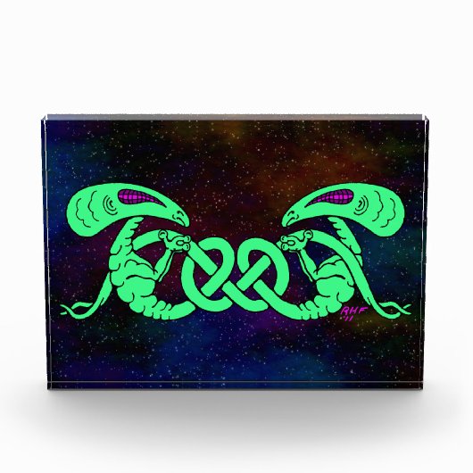 Außerirdischen (Außerirdischen und keltischer Knot Fotoblock (Vorderseite)